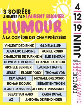Soir&eacute;es Humour de la Com&eacute;die - Com&eacute;die des Champs-Elys&eacute;es, Paris 2026